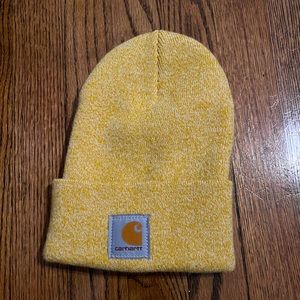 Yellow heathered carhartt beanie